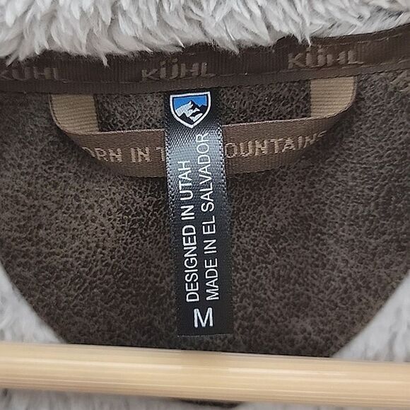 KUHL Flight Fleece Vest in Cream / Brown, Sherpa Vest Cozy Warm Women's SZ M - Picture 10 of 10